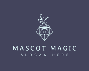 Flower Pot Diamond logo design