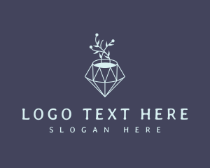 Jewelry Designer - Flower Pot Diamond logo design