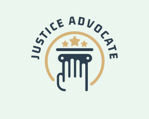 Plaintiff - Legal Pillar Hand logo design