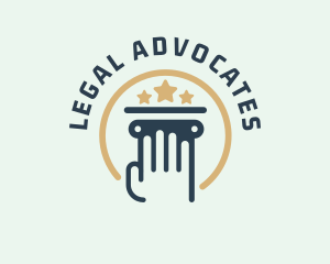 Legal Pillar Hand logo design