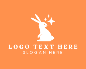 Rabbit - Easter Bunny Sparkle logo design
