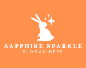 Easter Bunny Sparkle logo design