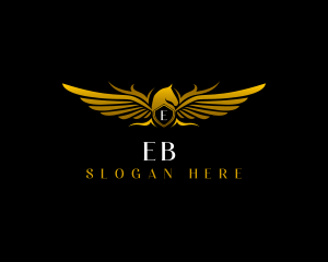 Gold - Mythical Winged Horse logo design