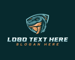 Dinosaur - Velociraptor Raptor Gaming logo design