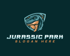 Velociraptor Raptor Gaming logo design