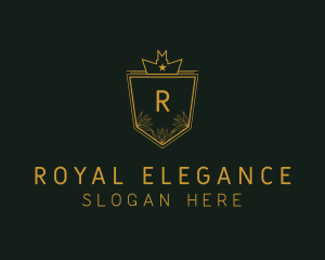 Leaf Royal Shield logo design