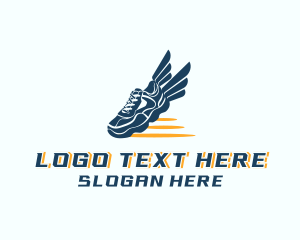 Footwear - Sports Wing Shoes logo design