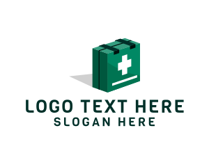 Medical Supply - First Aid Isometric Box logo design