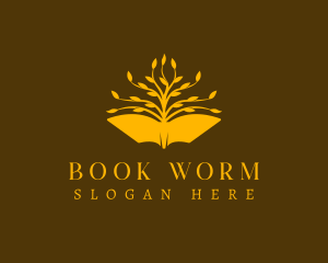 Read - Tree Book Library logo design