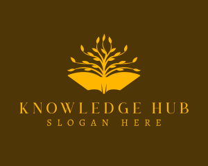 Tree Book Library logo design