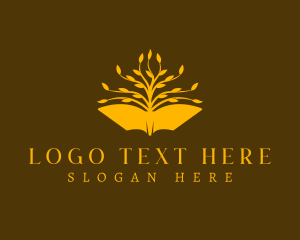 Bible - Tree Book Library logo design