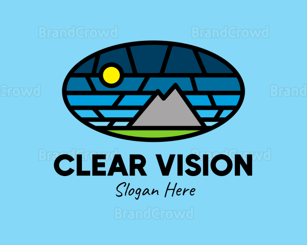 Mountain Landscape Mosaic Logo