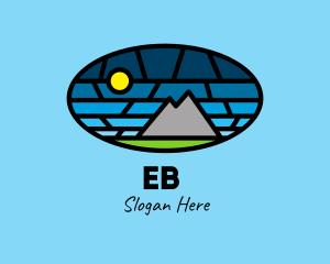 Tourism - Mountain Landscape Mosaic logo design