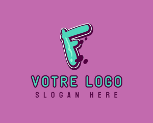 Modern Graffiti Letter F Logo