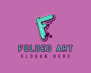 Modern Graffiti Letter F logo design