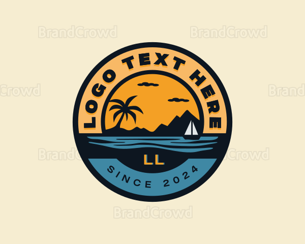 Beach Vacation Getaway Logo