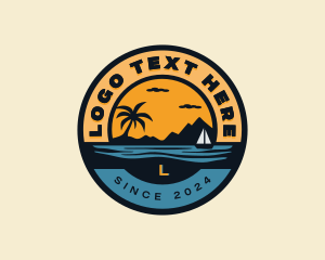 Beach Vacation Getaway Logo