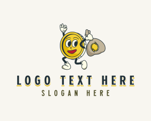 Tax - Cartoon Coin Money logo design