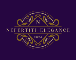 Elegant Leaf Wreath logo design