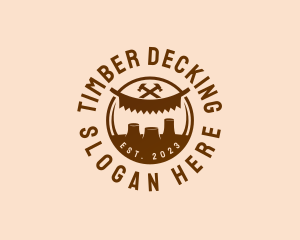 Timber Carpenter Tool logo design