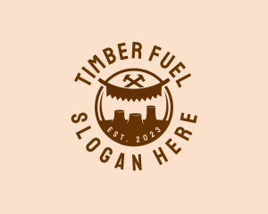 Timber Carpenter Tool logo design