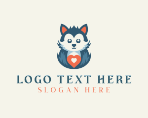 Siamese - Cat Heart Pet Clinic logo design