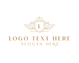 Boutique - Royal Owl Shield logo design