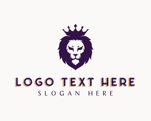 Monarch - Lion Crown Monarch logo design