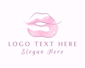 Watercolor - Lipstick Mouth Cosmetics logo design