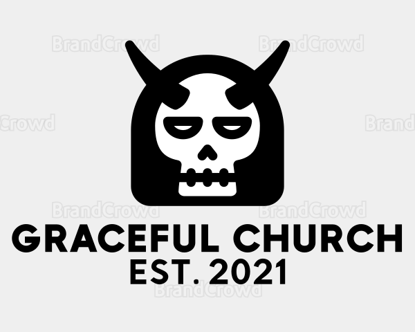 Scary Demon Skull Logo