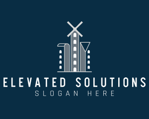 High Rise Real Estate logo design