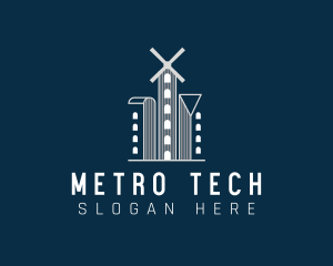 Metro - High Rise Real Estate logo design