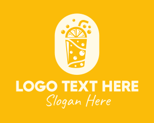 Straw - Yellow Lemonade Drink logo design
