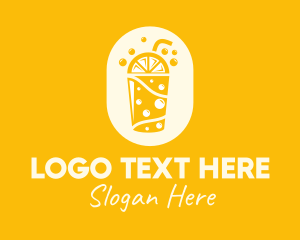 Yellow Lemonade Drink Logo