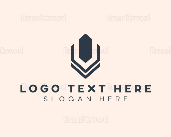 Marketing Geometric Letter V Logo