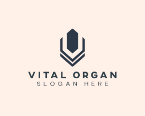 Marketing Geometric Letter V logo design