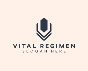 Marketing Geometric Letter V logo design