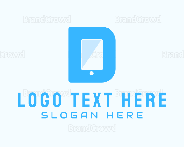 Mobile Device Letter D Logo