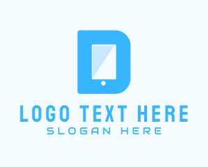 Tempered Glass - Mobile Device Letter D logo design