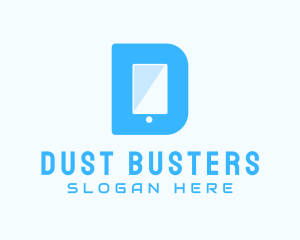 Mobile Device Letter D  logo design