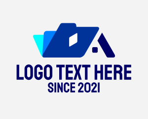 Realtor - Blue Folder House logo design
