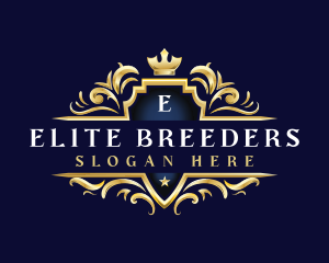 Elegant Crown Shield logo design