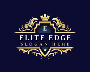 Elegant Crown Shield logo design