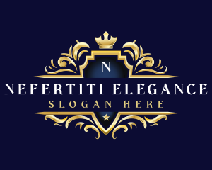 Elegant Crown Shield logo design