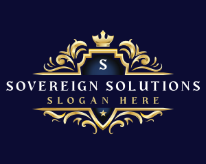 Sovereign - Elegant Crown Shield logo design