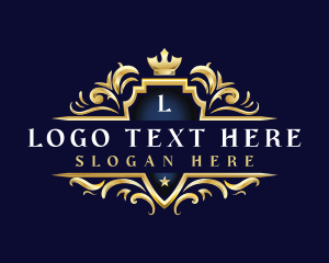 Crown - Elegant Crown Shield logo design