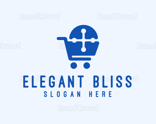 Cross Shopping Cart Logo