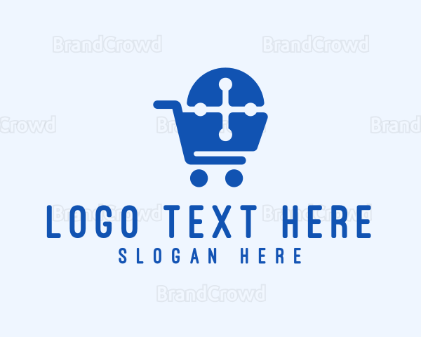 Cross Shopping Cart Logo