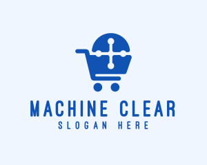 Minimart - Cross Shopping Cart logo design
