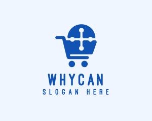 Convenience Store - Cross Shopping Cart logo design